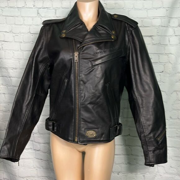 Yamaha Star Motorcycles leather riding jacket w/removable liner WOMENS small EUC